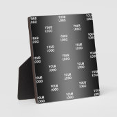 Ihr einfaches mehrfarbiges Logo | Schwarz & Grau G Fotoplatte (Vorderseite)