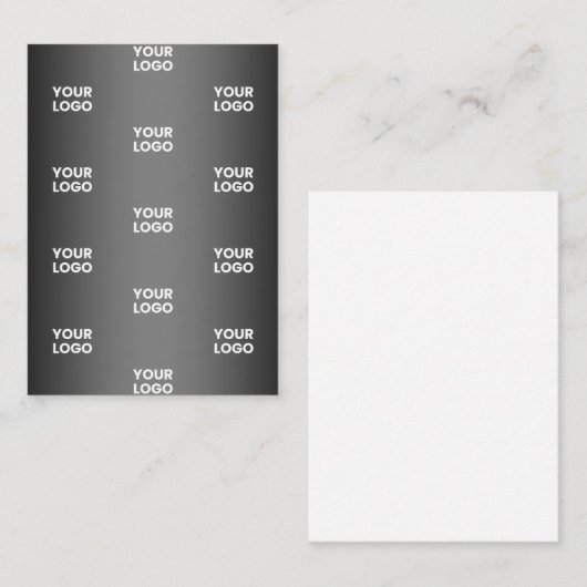 Ihr einfaches mehrfarbiges Logo | Schwarz & Grau G Mitteilungskarte (Vorne/Hinten)