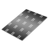 Ihr einfaches mehrfarbiges Logo | Schwarz & Grau G Notizblock (angewinkelt)