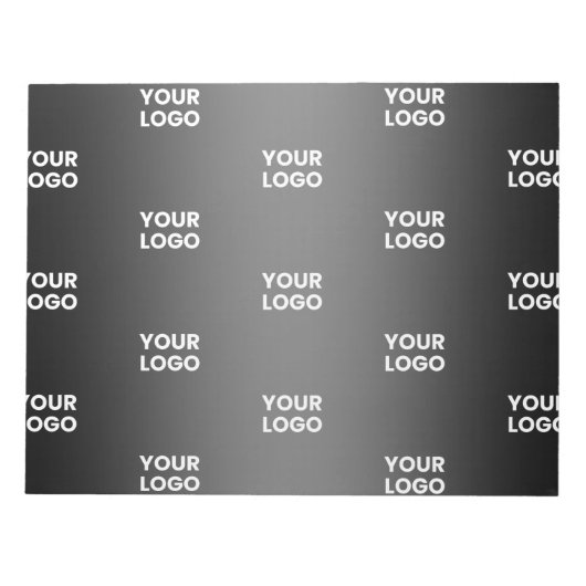 Ihr einfaches mehrfarbiges Logo | Schwarz & Grau G Notizblock (Vorderseite)