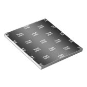 Ihr einfaches mehrfarbiges Logo | Schwarz & Grau G Notizblock (angewinkelt)