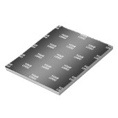 Ihr einfaches mehrfarbiges Logo | Schwarz & Grau G Notizblock (Rotiert)