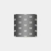 Ihr einfaches mehrfarbiges Logo | Schwarz & Grau G Post-it Klebezettel (Vorderseite)