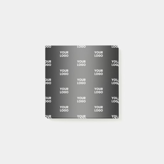 Ihr einfaches mehrfarbiges Logo | Schwarz & Grau G Post-it Klebezettel (Vorderseite)