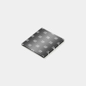 Ihr einfaches mehrfarbiges Logo | Schwarz & Grau G Post-it Klebezettel (angewinkelt)