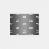 Ihr einfaches mehrfarbiges Logo | Schwarz & Grau G Post-it Klebezettel (Vorderseite)