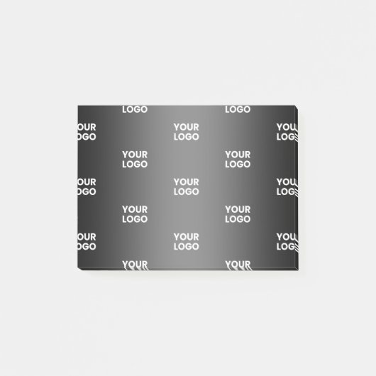 Ihr einfaches mehrfarbiges Logo | Schwarz & Grau G Post-it Klebezettel (Vorderseite)