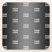 Ihr einfaches mehrfarbiges Logo | Schwarz & Grau G Rechteckiger Pappuntersetzer (Vorderseite)