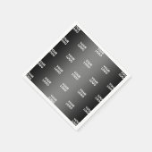 Ihr einfaches mehrfarbiges Logo | Schwarz & Grau G Serviette (Ecke)