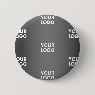Ihr einfaches wiederholendes Logo Schwarz- & Gra Button
