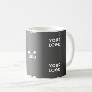 Ihr einfaches wiederholendes Logo Schwarz- & Gra Kaffeetasse
