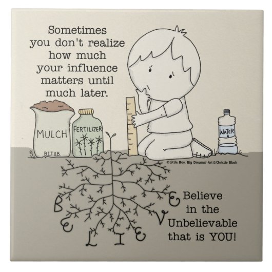 Ihr Einfluss ist wichtig Fliese (Vorderseite)