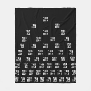 Ihr einzigartiges Logo-Bogenmuster Schwarz (edit Fleecedecke