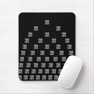 Ihr einzigartiges Logo-Bogenmuster Schwarz (edit Mousepad