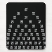 Ihr einzigartiges Logo-Bogenmuster | Schwarz (edit Mousepad (Vorne)