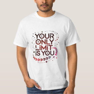 Ihr einziger Limit ist Ihr Motivierend braunes Ang T-Shirt