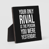 Ihr einziger Rivale sind Sie - Erfolg Motivierend Fotoplatte (Vorderseite)