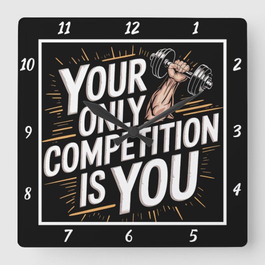 Ihr einziger Wettbewerb ist Ihr Quadratische Wanduhr (Vorderseite)
