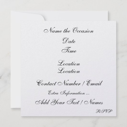 Ihr eleganter Beruf - SRF Save The Date (Rückseite)