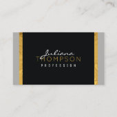 Ihr eleganter Luxus in Schwarz, Gold und Grau Visitenkarte (Vorderseite)