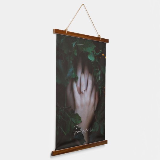 Ihr elegantes Hochzeitsbild Wandteppich Mit Holzrahmen (Gewinkelt)