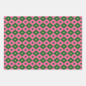 Ihr elegantes Motiv Rosa & Grün Geschenkpapier Set (Vorderseite)