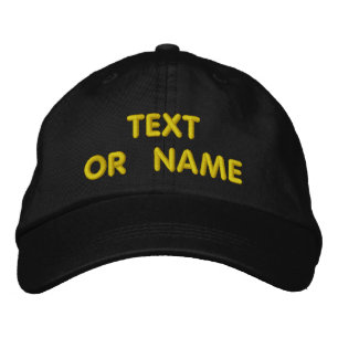 Ihr Entwurf für benutzerdefinierten Text, bestickt Bestickte Baseballkappe