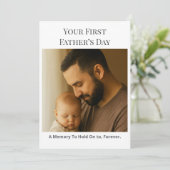 Ihr erster Vatertag - benutzerdefinierte Fotokarte Einladung (Stehend Vorderseite)