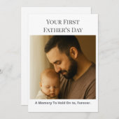 Ihr erster Vatertag - benutzerdefinierte Fotokarte Einladung (Vorne/Hinten)