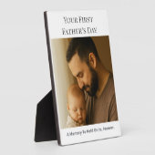 Ihr erster Vatertag - benutzerdefinierte Fotokarte Fotoplatte (Seite)