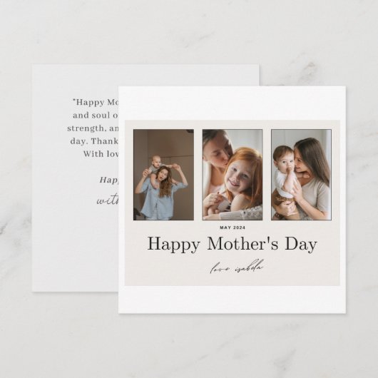 Ihr erstes Muttertagsfoto-Flat-Card Feiertagskarte (Vorne/Hinten)