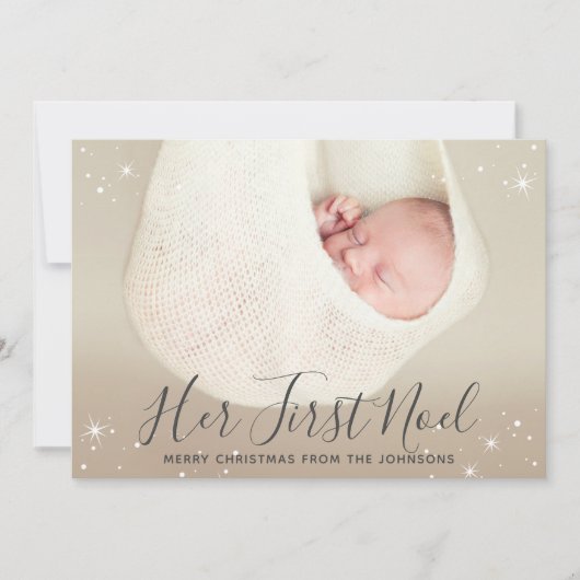 Ihr erstes Weihnachten Baby's First Christmas Foto (Vorderseite)