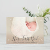 Ihr erstes Weihnachten Baby's First Christmas Foto (Stehend Vorderseite)