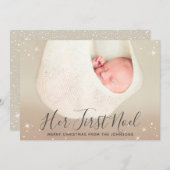 Ihr erstes Weihnachten Baby's First Christmas Foto (Vorne/Hinten)