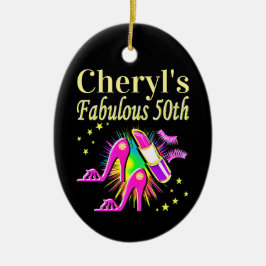 IHR FABULOUS 50. PERSONALISIERTES DESIGN KERAMIK ORNAMENT