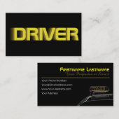 Ihr Fahrer als Taxifahrer-Visitenkarte Visitenkarte (Vorne/Hinten)