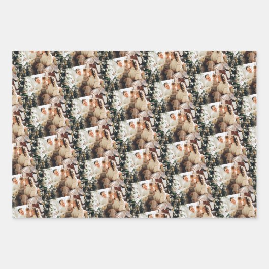 Ihr familiäres Foto Geschenkpapier Set (Vorderseite 3)