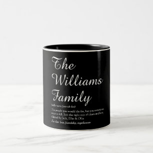 Ihr Familien-Definitions-Skript Schwarz und Weiß Zweifarbige Tasse