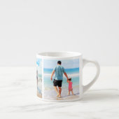 Ihr Familienfoto Collage Espresso Cup Custom Text Espressotasse (Rechts)