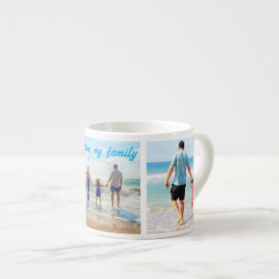 Ihr Familienfoto Collage Espresso Cup mit Text Espressotasse