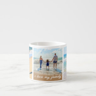 Ihr Familienfoto Collage Espresso Cup mit Text Espressotasse
