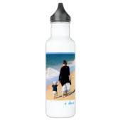 Ihr Familienfoto sammelt Wasserflasche mit Text Edelstahlflasche (Links)