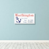 Ihr Familienname Breite und Länge Leinwanddruck (Insitu (Holzboden))