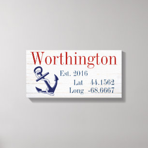 Ihr Familienname Breite und Länge Leinwanddruck