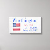 Ihr Familienname Breite und Länge Leinwanddruck (Vorderseite)