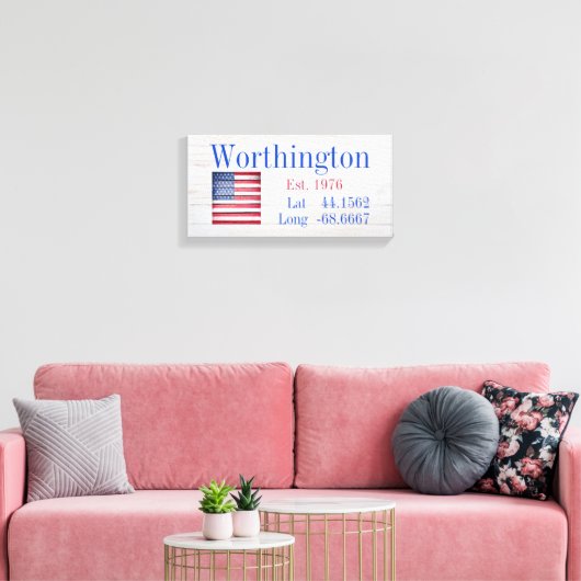 Ihr Familienname Breite und Länge Leinwanddruck (Insitu (Wohnzimmer))