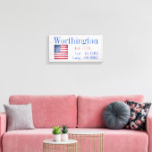 Ihr Familienname Breite und Länge Leinwanddruck (Insitu (Wohnzimmer))