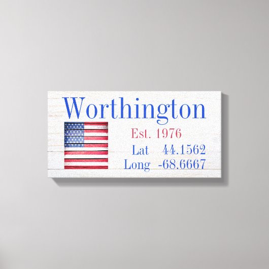 Ihr Familienname Breite und Länge Leinwanddruck (Vorderseite)