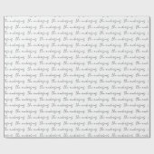 Ihr Familienname Schwarz-Weiß-Muster Geschenkpapier (Flach)