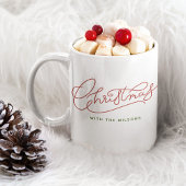 Ihr Familienname Weihnachten Modern Script Familie Kaffeetasse